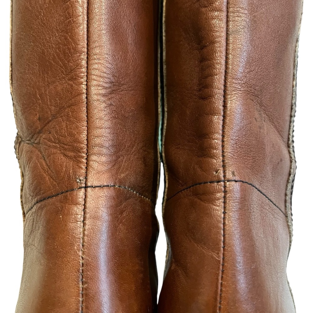 Chandlers 70’s Vintage Leather Knee High Boots Lace Up Granny Boots - Picture 16 of 16